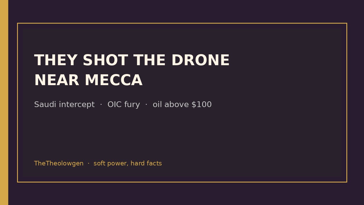 THEY SHOT THE DRONE NEAR MECCA AND CALLED IT A RED LINE | Houthis deny, OIC condemns, and oil that still clears $100