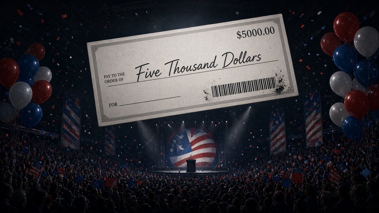 HE PROMISED FIVE GRAND IF YOU PRETEND HE’S ON THE BALLOT | The Trump dividend walks into democracy with a barcode