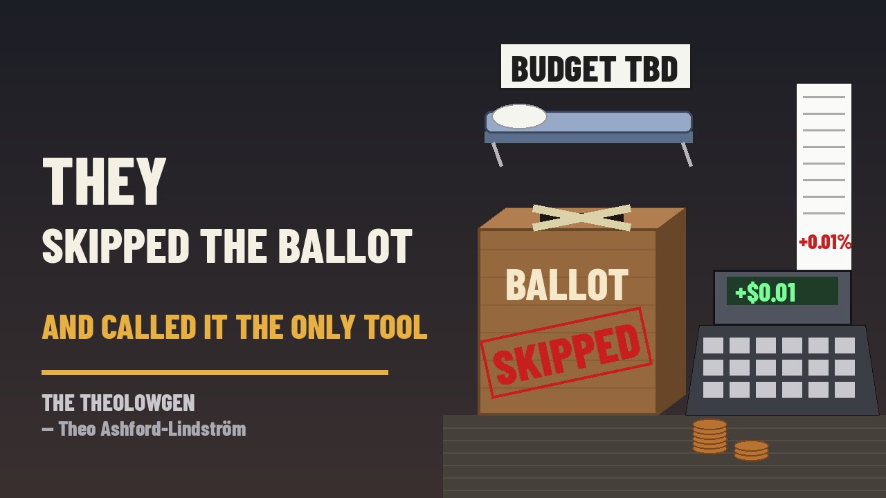 THEY SKIPPED THE BALLOT AND CALLED IT THE ONLY TOOL | King County Council votes 6-3 for a 0.01% sales tax — one penny per $100 — without a public vote: about $10 million a year for three years, Seattle’s rate to 10.56%, and where the money goes left to a later budget