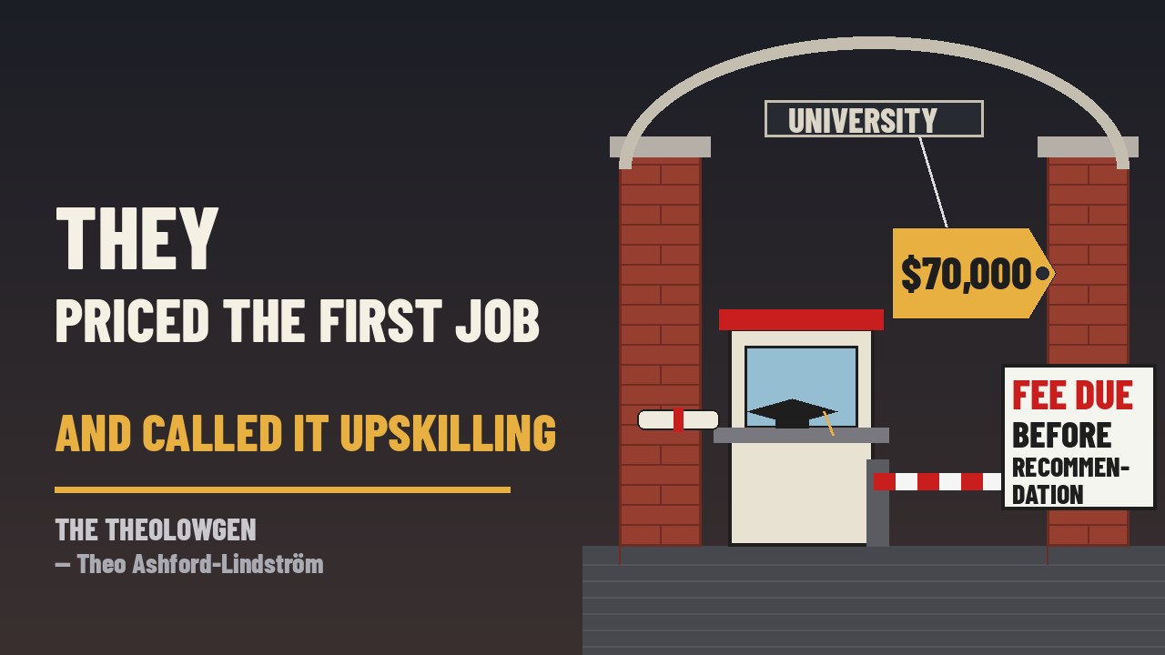 THEY PRICED THE FIRST JOB AND CALLED IT UPSKILLING | DHS proposes a $70,000 fee schools must pay before an international student can start work on OPT — $30,000 per renewal, the money to the Treasury, and a lawyer who calls it “a design to kill the program without killing the program”