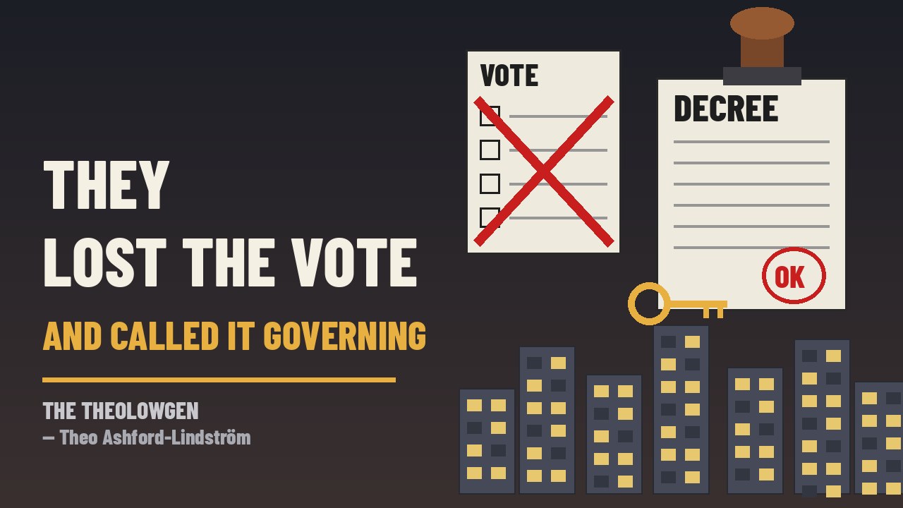 THEY LOST THE VOTE AND CALLED IT GOVERNING | Spain’s cabinet re-approves the housing decrees Parliament sank on Friday — now a 69-member standing body gets 30 days to save them, with a snap election set for Nov. 29