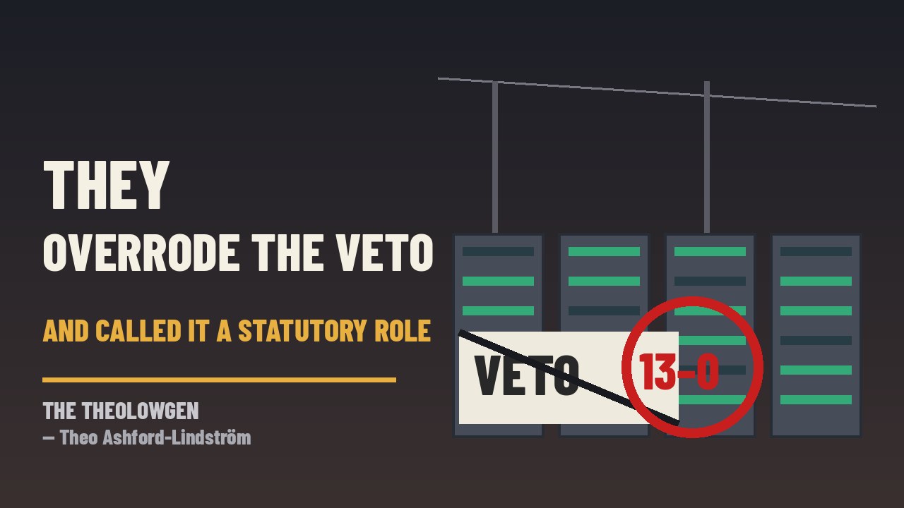 THEY OVERRODE THE VETO AND CALLED IT A STATUTORY ROLE | Wayne County commissioners vote 13–0 to restore $125M in tax breaks for Google’s Van Buren data center — regulators bless the power contracts the same day